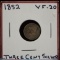 1852 Three Cent Silver VF20
