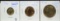 Gold PlatedKennedy Half Mercury Dime Washington Quarter 3-Coins