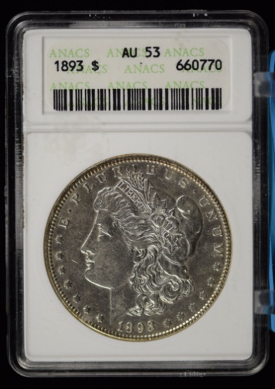 1893 Morgan Dollar ANACS AU-53