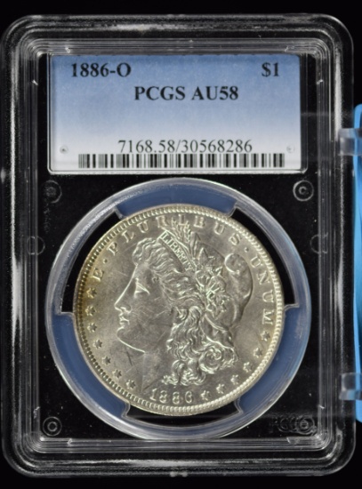 1886-0 Morgan Dollar PCGS AU-58