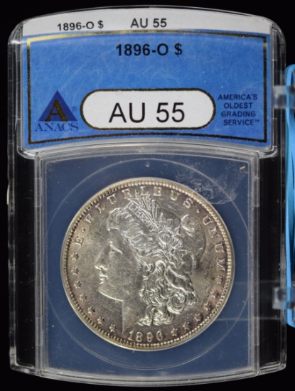 1896-O Morgan Dollar ANACS AU-55