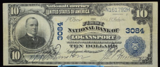 1902 $10 National FNB Logansports IN N161792H