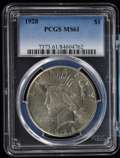 1928 Peace Dollar PCGS MS-61