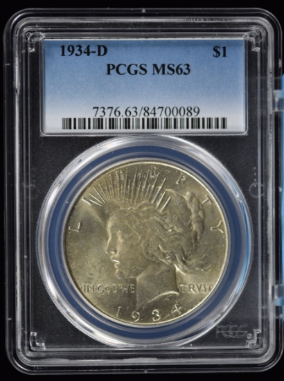 1934-D Peace Dollar PCGS MS-63