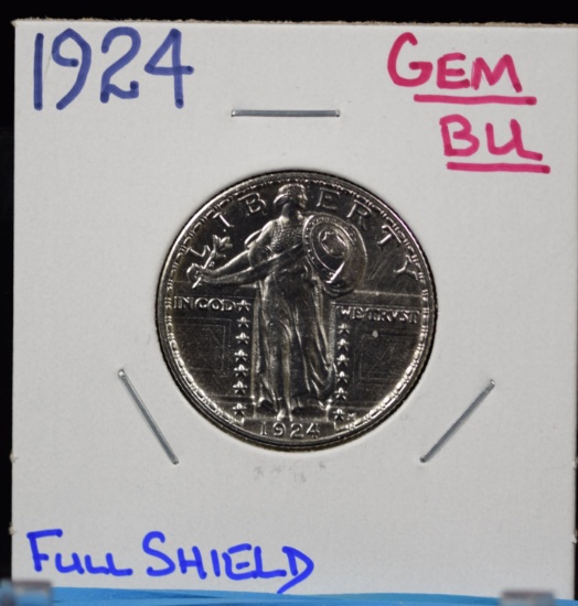 1924 Standing Liberty Quarter GEM BU