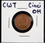 Civil War Token Cincinnati OH BU