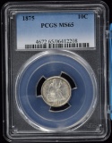 1875 Seated Dime PCGS MS-65