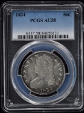 1824 Bust Half Dollar PCGS AU-58