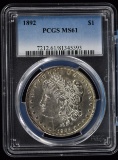 1892 Morgan Dollar PCGS MS-61