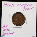 1914-D Lincoln Cent AU Nice Coin