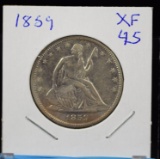 1859 Seated Half Dollar Extremely Fine Plus