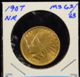 1907 $10 Gold Indian BU