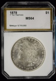 1878 7TF Morgan Dollar PCI Very Choice BU