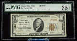 1929 $10 National Bank of The Farmers NB Greenville OH PMG 35 EPQ
