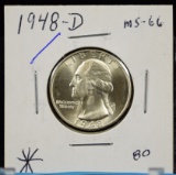 1948-D Washington Quarter GEM BU