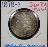 1878-S Morgan Dollar Very Choice BU  P/L Toned