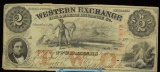 1856 $2 Western Ex Fire/Marine Ins Co Nebraska 1949