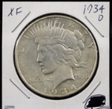 1934-D Peace Silver Dollar XF