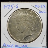 1925-S Peace Silver Dollar CH/BU