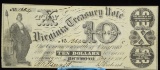1861 $10 Virginia Treasury Note 1364