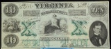 1862 $10 Virginia Treasury Note 10513 CR9