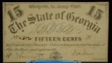 1863 State of Georgia Obsolete Currency UNC