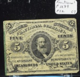 Fractional Note 5 Cent F1239  Fine Plus