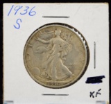 1936-S Walking Liberty Half Dollar XF