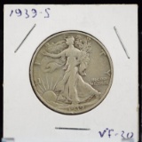 1939-S Walking Liberty Half Dollar XF