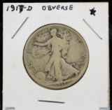 1917-D OBV Walking Liberty Half Dollar G