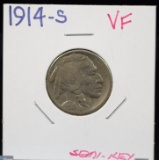 1914-S Buffalo Nickel VF Semi Key