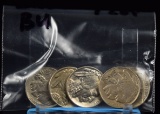 1930,34,35,36,3-D 5-Buffalo Nickels BU 5 Coins