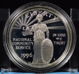 National Community Service Commen Silver Dollar Proof