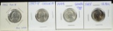 Set of BU War Nickels 4 1942,43,44,45