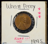 1909-S Lincoln Cent Rare Date VF