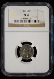1881 Proof Three Cent Nickel NGC PF-65
