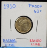 1910 Barber Dime Proof CH Plus