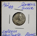 142 AD Silver Denarius Empress Faustina Sr Rome Excellent Portrait