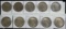 10 Silver Peace Dollars 1923