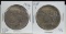 1926-S & 1928-S 2 Silver Peace Dollars