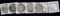 7 Silver Peace Dollars Assorted Dates