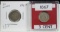 1867 2 Three Cent Nickels 2 Coins
