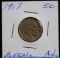 1917 Buffalo Nickel AU Tone Early Date