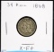 1868 Three Cent X/F Plus