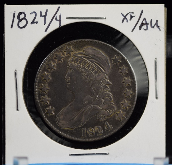 1824/4 Bust Half Dollar XF/AU