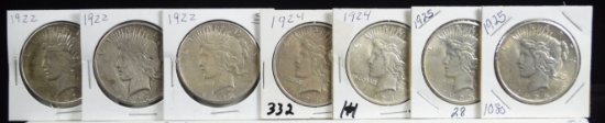 1922 6 Silver Peace Dollars