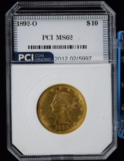 1892-O $10 Gold Liberty PCI BU O Mint Mark Gold