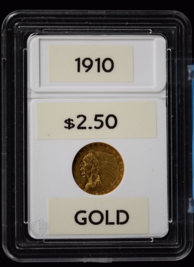 1910 $2.5 Gold Indian