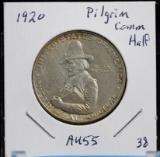 1920 Pilgrim Comm Half Dollar AU Plus