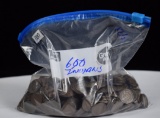 600 Indian Head Cents Assorted Dates Good thru Fine 600 coins